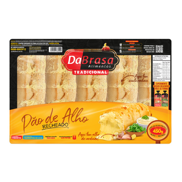PAO DE ALHO DABRASA TRADICIONAL 450G