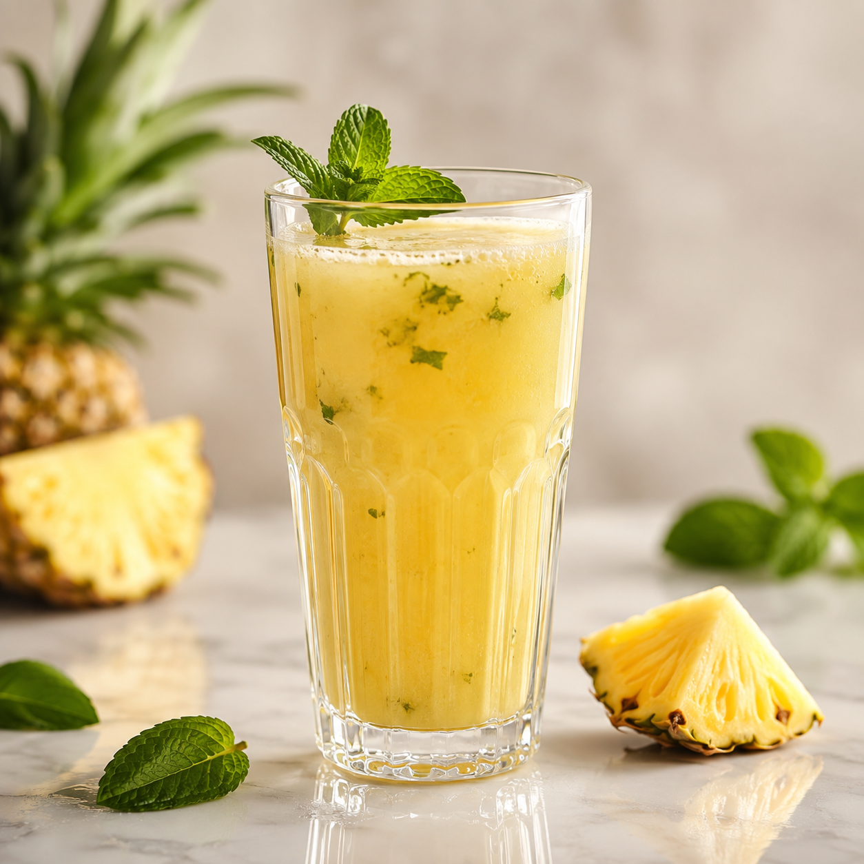 SUCO DE ABACAXI COM HORTELA