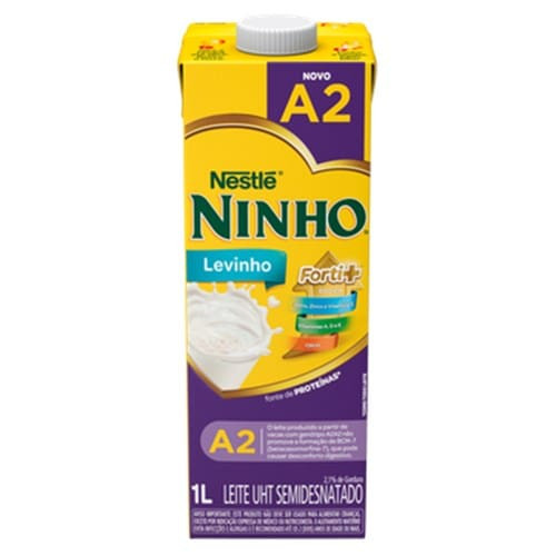 Leite Uht Tipo A2 Semidesnatado Levinho Ninho Nestlé 1l