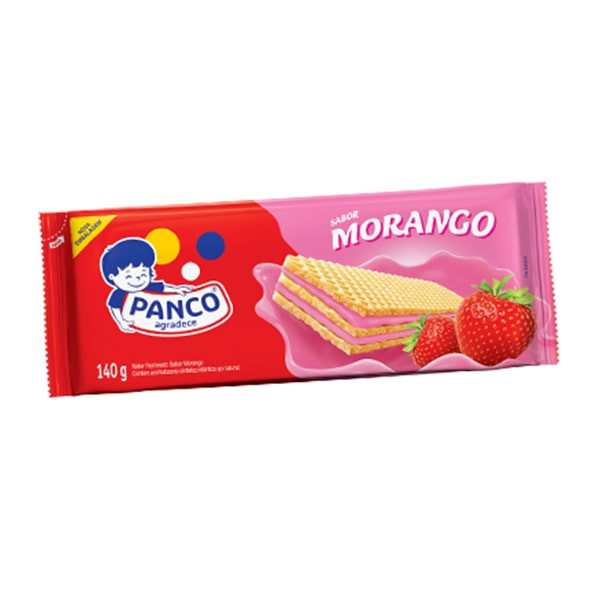 Biscoito Panco Wafer Morango 140g