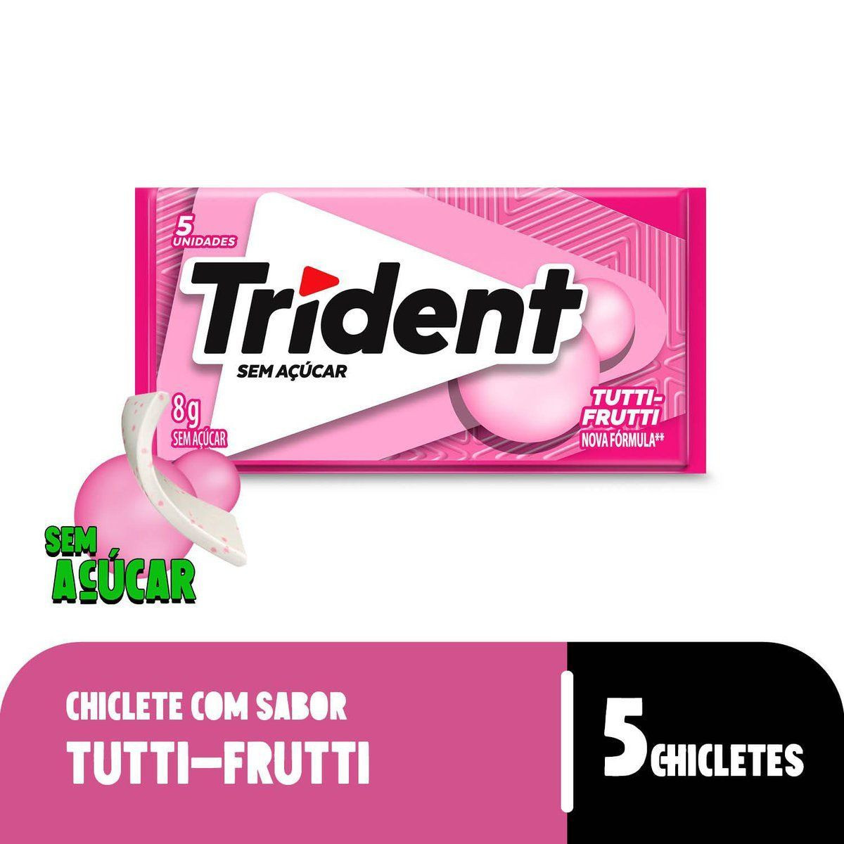 CHICLETE TRIDENT TUTTI FRUTTI 8GR