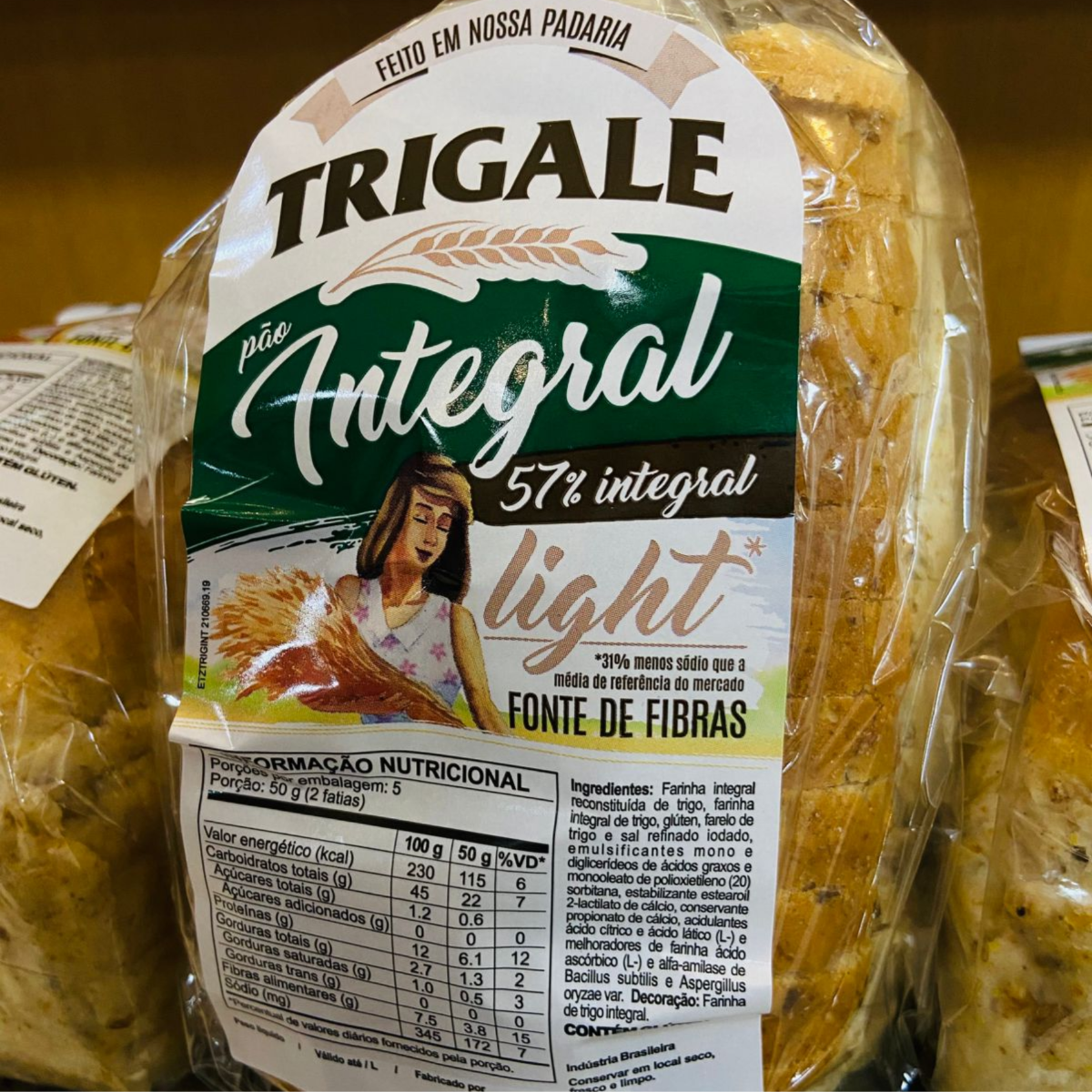 Pão integral light 