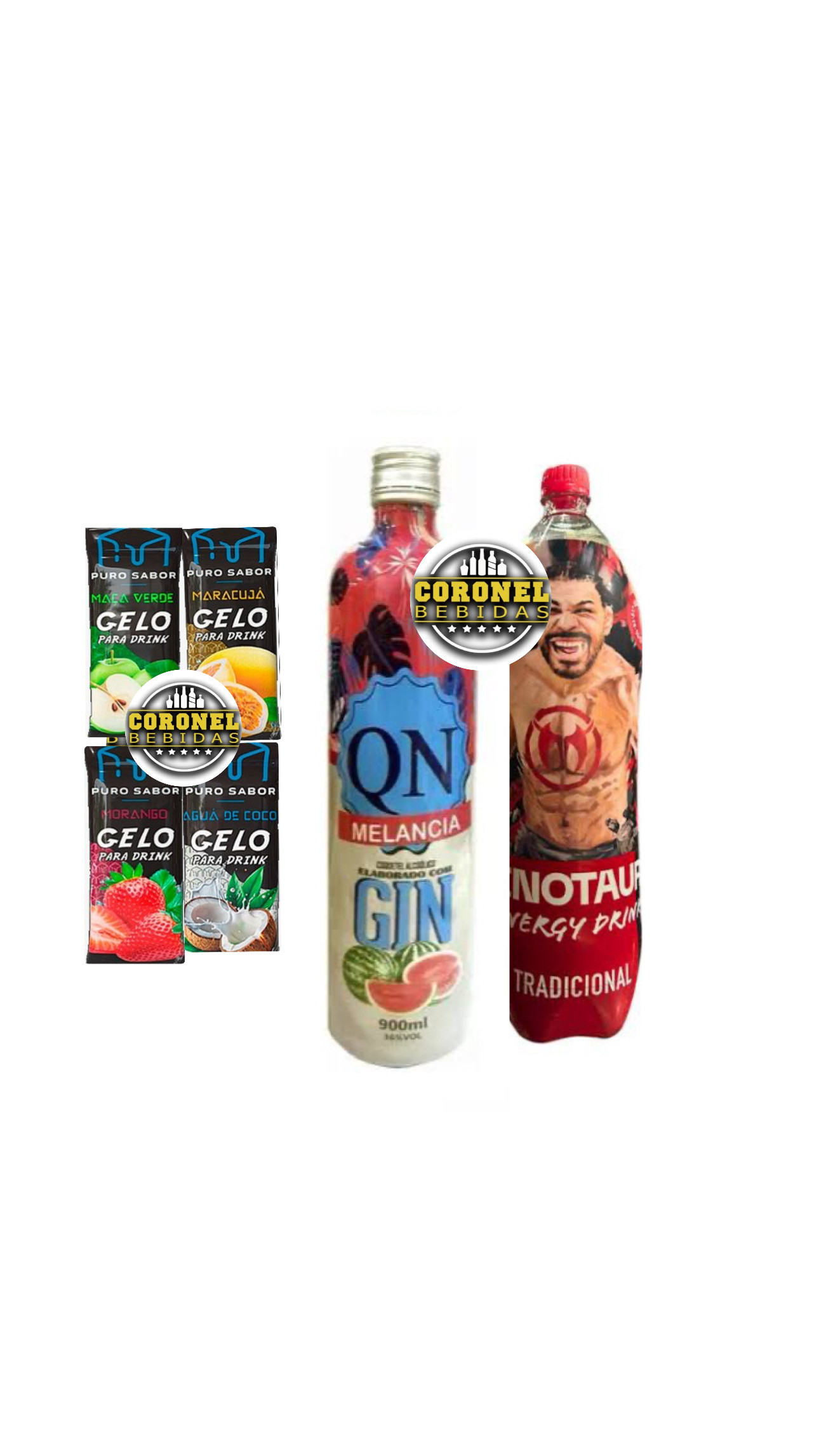 Gin Qn Melancia + 1Minotauro+4 Gelo ( sabores ) 