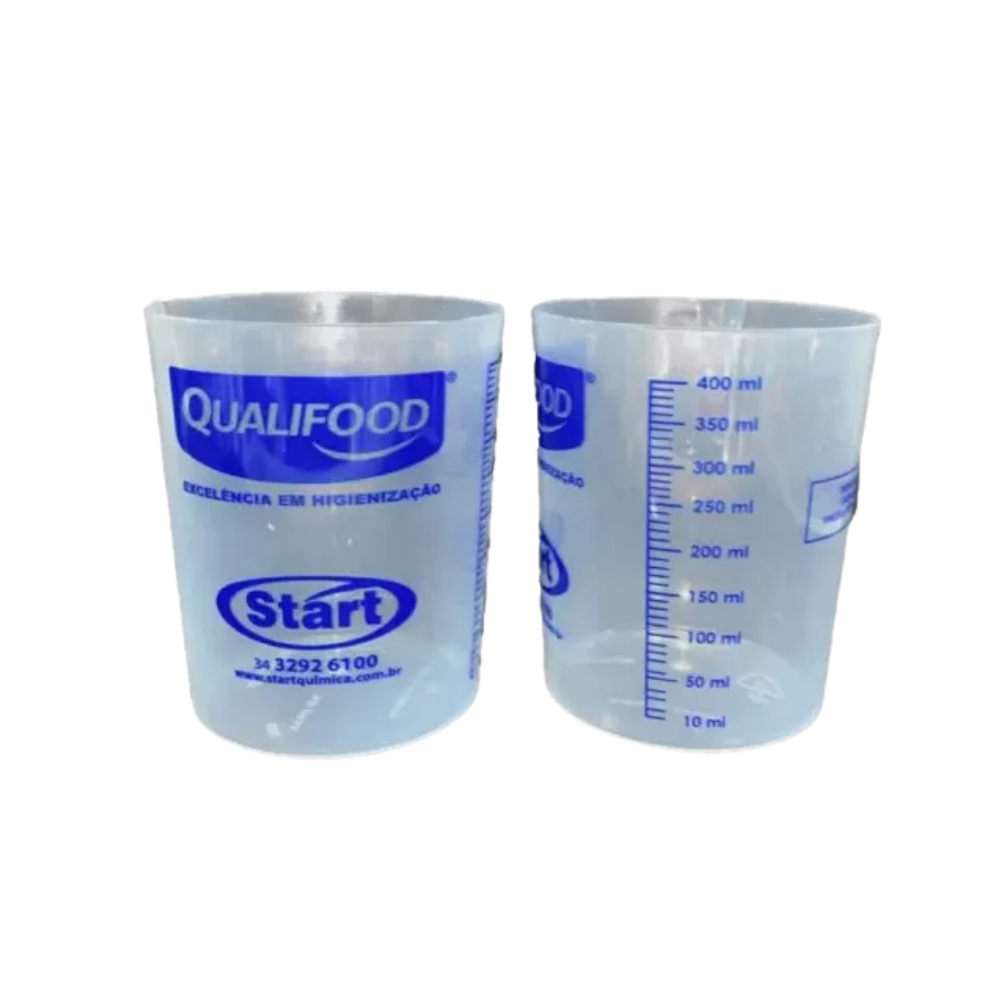 COPO MEDIDOR BECKER 400ML QUALIFOOD AZUL