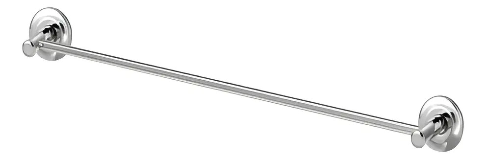 Porta Toalha Banho Suporte Reta Toalheiro 42cm Alumínio Plus Inox 