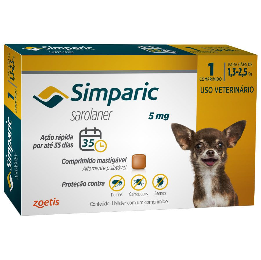 Simparic 1.3 a 2.5 kg - 1 Tablete 