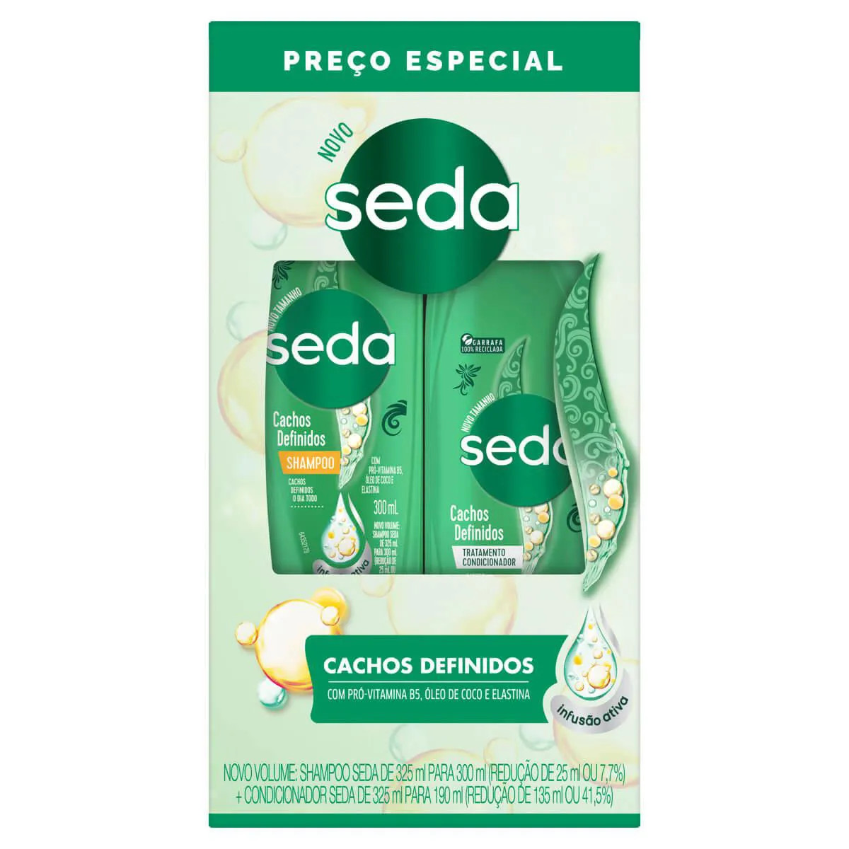 Kit Seda Sh300ml+Cond190ml Cachos Defindos