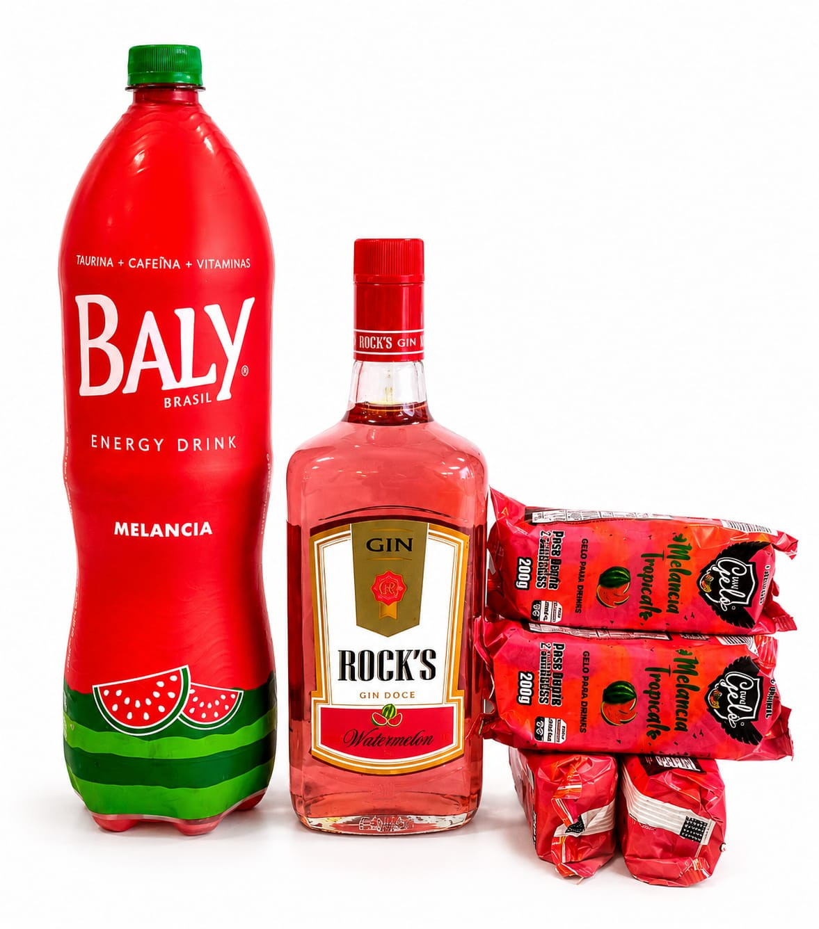 Combo Rocks Melancia+1 Baly Melancia 2LT+5 sache