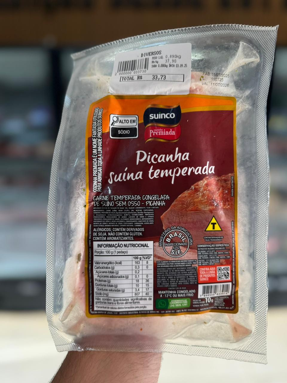 PICANHA SUÍNA TEMPERADA (KG)