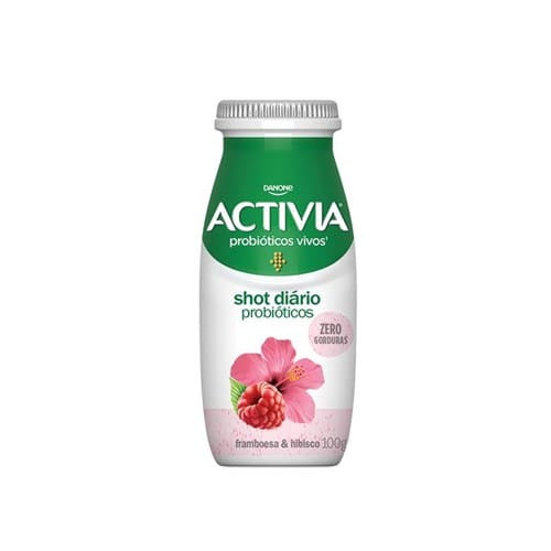 Leite Fermentado Shot Probióticos Framboesa e Hibisco Activia 100g