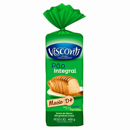 PAO DE FORMA VISCONTI INTEGRAL 400G