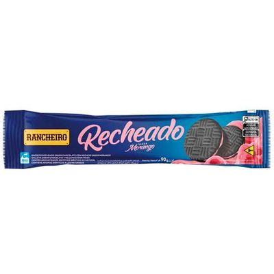 BISC.RANCHEIRO RECH.90g CHOC/MORANGO