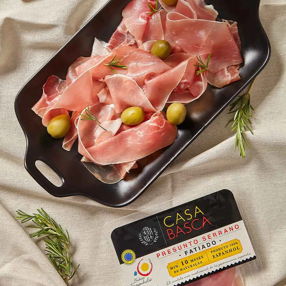 Presunto Serrano Fatiado 100g - Casa Basca
