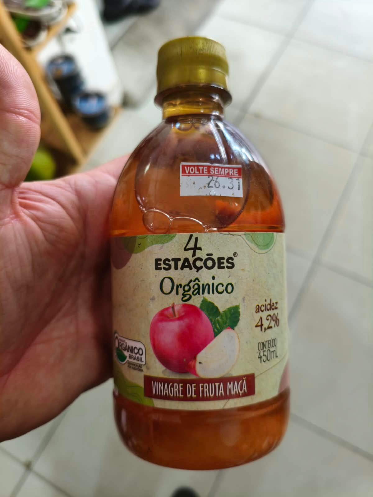 VINAGRE DE MAÇÃ ORGANICO 450ML