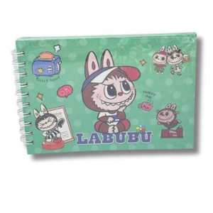 CADERNO DESENHO LABUBU AZUL