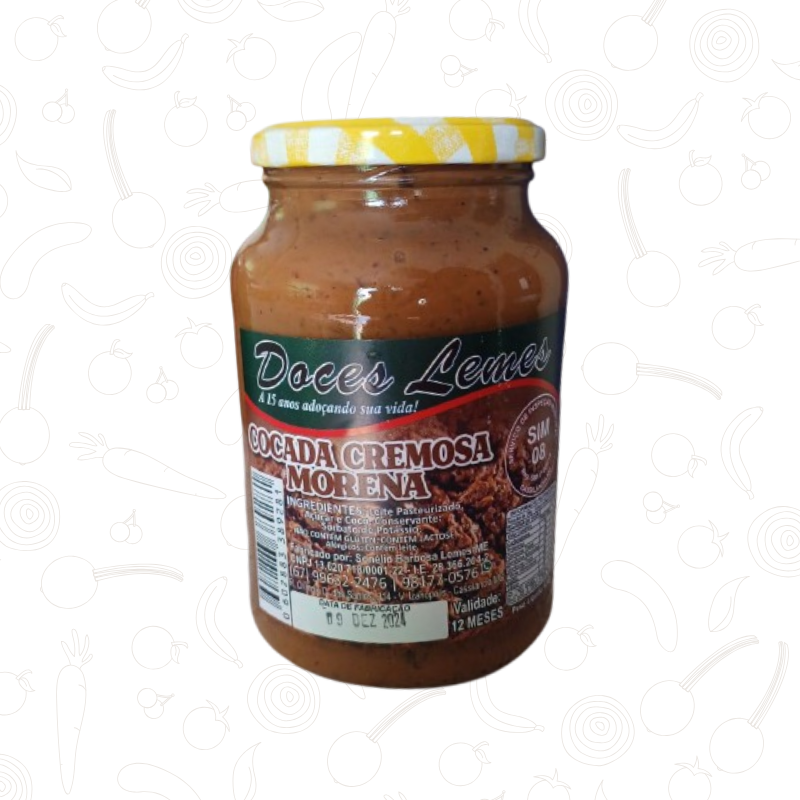 Cocada Morena Cremosa Lemes 680g