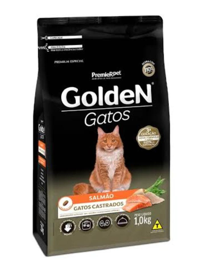 Golden Gatos Castrados Sabor Salmão