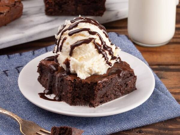 Brownie e gelato
