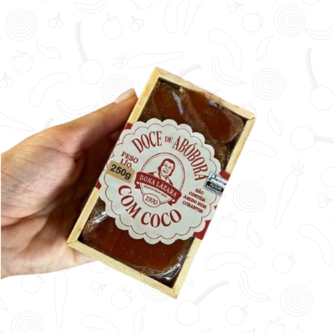 Doce de Abóbora c/ Coco Caixote Dona Lazara 200g