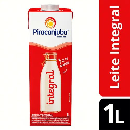 Leite piracanjuba integral 1L