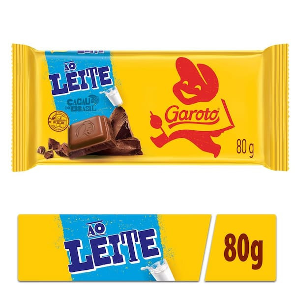 Chocolate em Barra Ao Leite Garoto 80g
