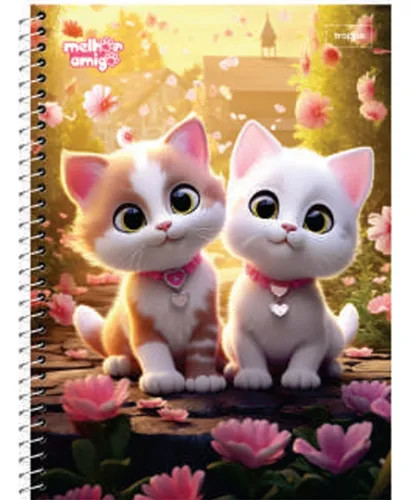 Caderno troppo melhor amigo 10 matérias 200 folhas 