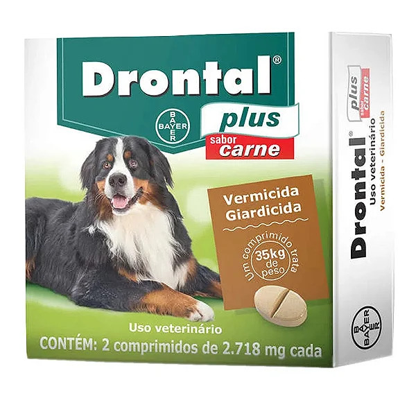 Drontal Cães 2.718mg (35kg) c/2