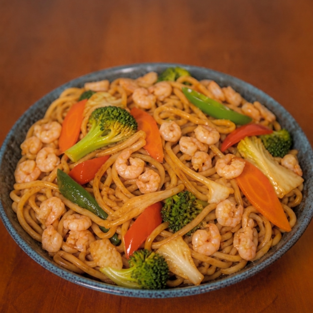 Yakisoba de Camarão