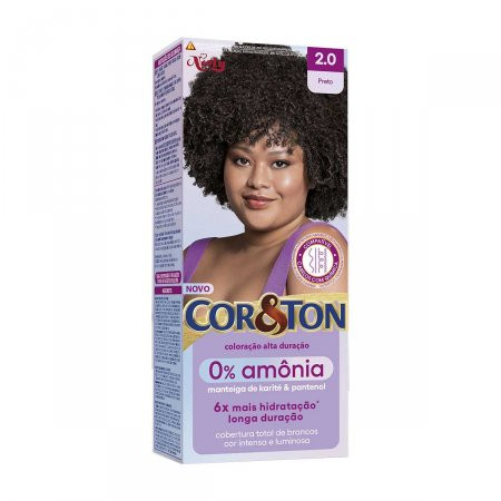 TINTURA COR E TON "2.0" PRETO 0% AMONIA