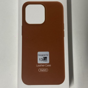 CAPA INDUCAO MARROM IPHONE 13 PRO MAX LEATHER CASE