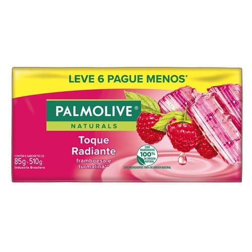 Sabonete Naturals Framboesa e Amora Palmolive 6un de 85g cada