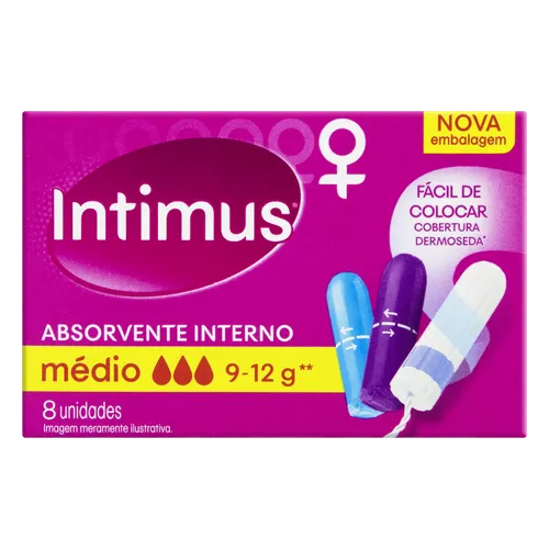 ABSORVENTE INTERNO INTIMUS MÉDIO 8UN