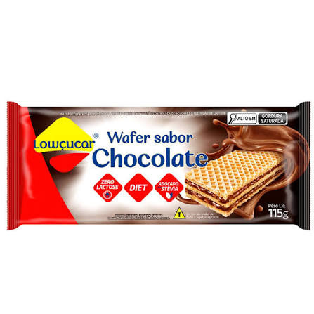 Biscoito Wafer Lowcucar Zr Lact Chocolate 115g