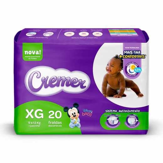 FRALDA CREMER "XG" JUMBO C/20UN