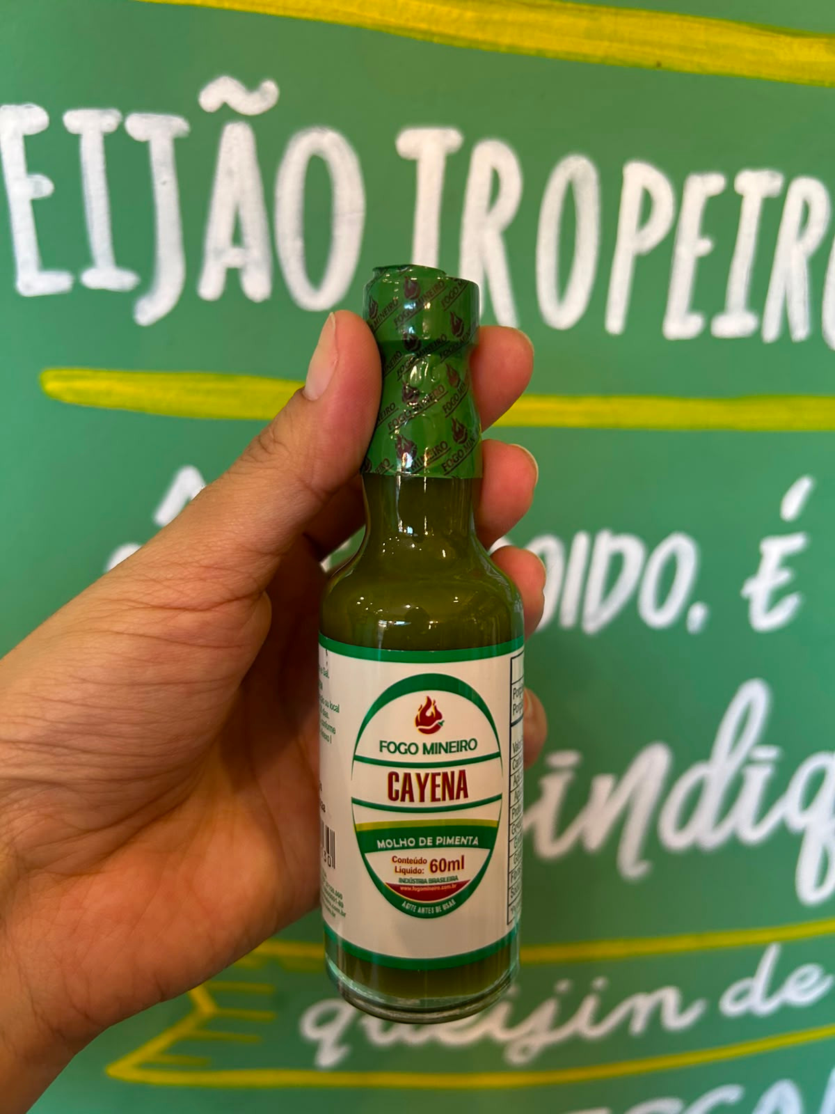 Molho de Pimenta Cayena Fogo Mineiro - 60ml