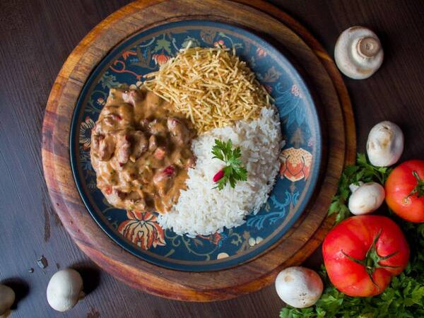 Combinado de Strogonoff de carne