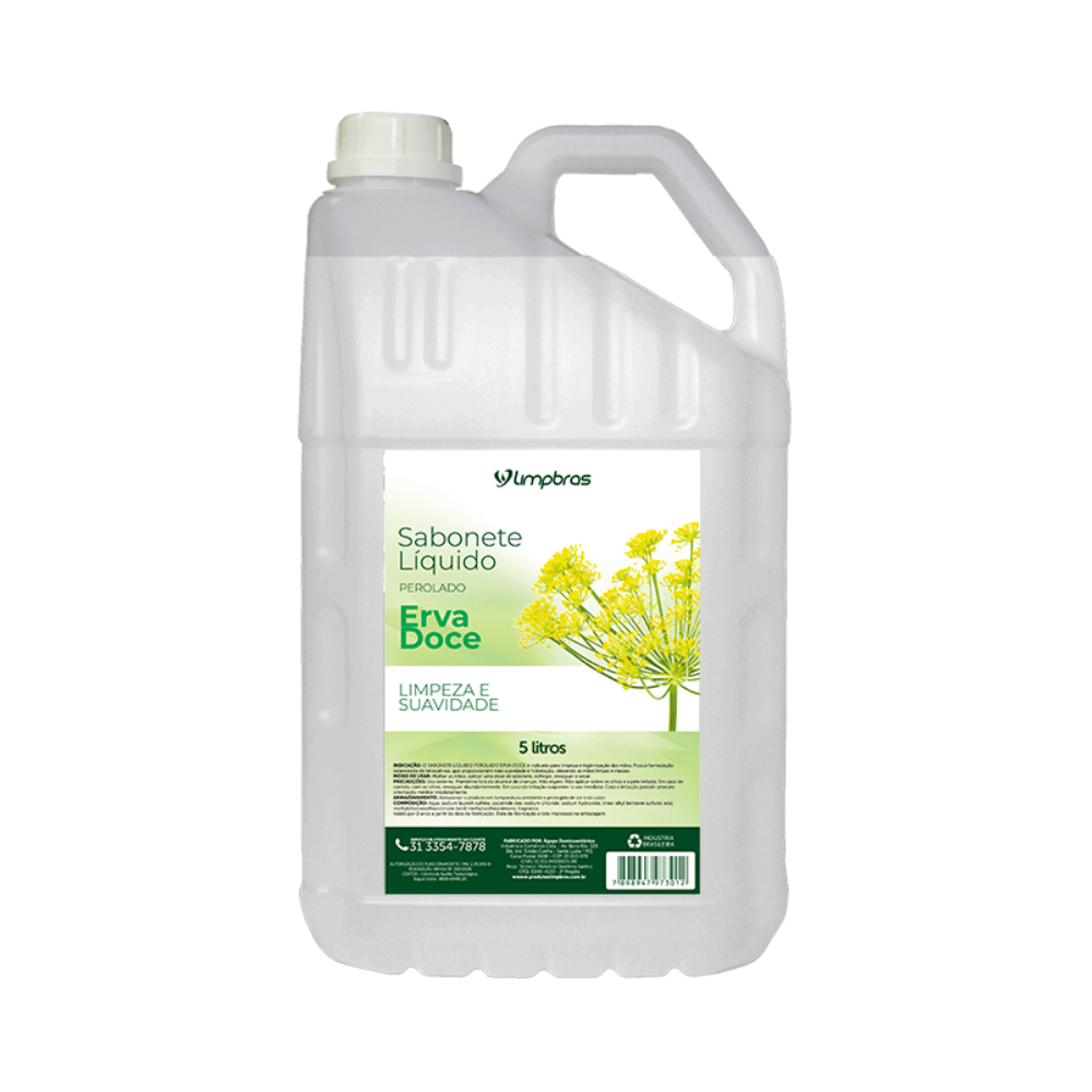 SABONETE LIMPBRAS 5L ERVA DOCE PEROLADO