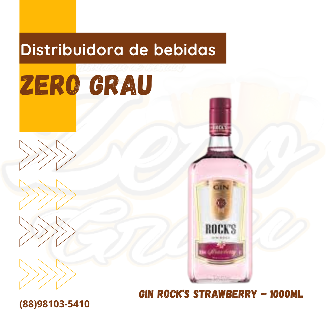 ROCKS GIN STRAMBERRY 1000ML