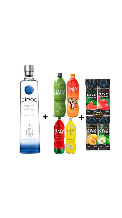 Vodka Ciroc + 1 Baly ( Sabores ) + 4 Gelo ( Sabores )