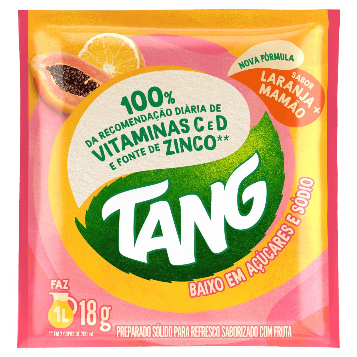 SUCO TANG LARANJA E MAMAO 18G