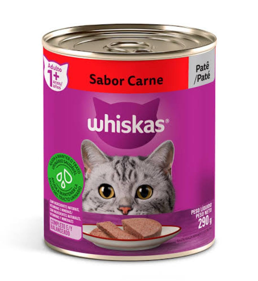 Patê Lata Whiskas Carne 290g