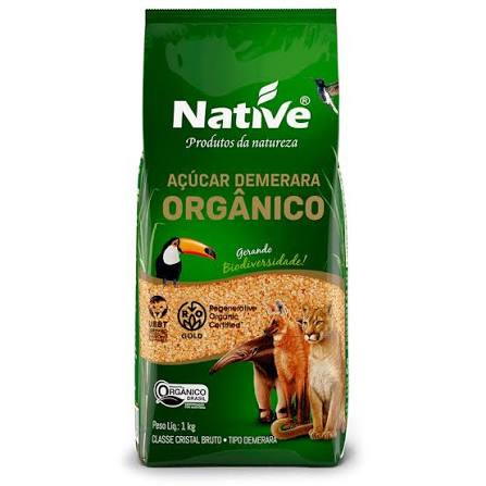 Acucar Demerara Organico Native Pct 1kg