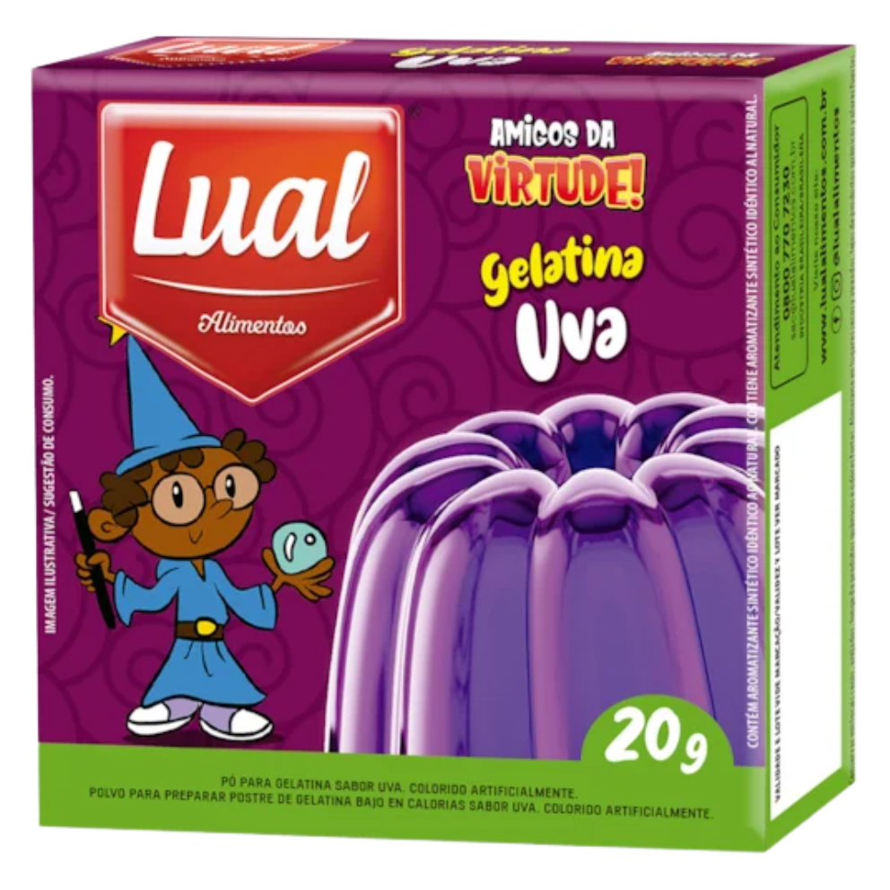 GELATINA LUAL UVA CX20G