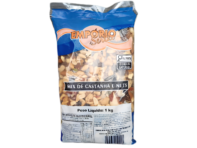  Pacote 1kg Mix De Nuts E Castanhas