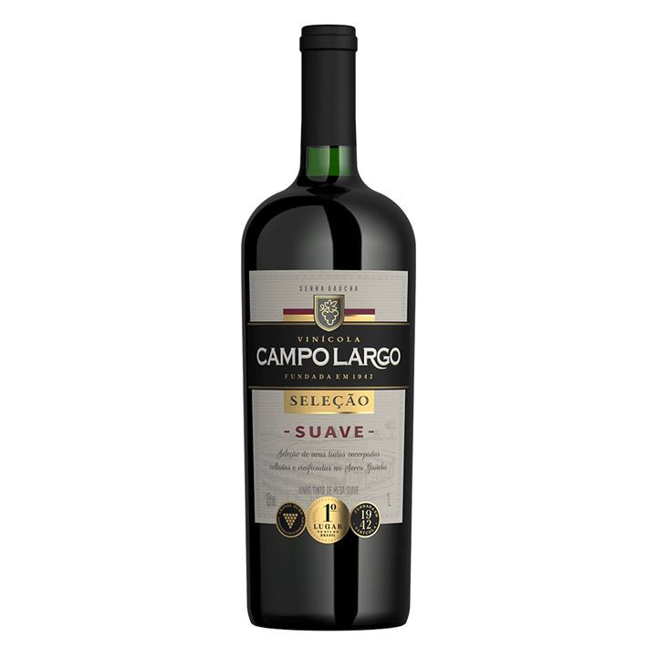 VINHO CAMPO LARGO TINTO SUAVE 1L**