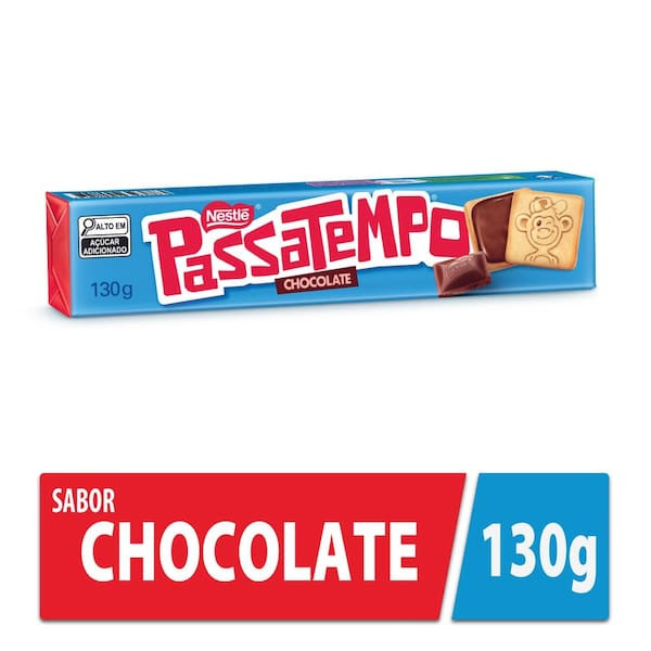 Biscoito Recheado de Chocolate Passatempo 130g