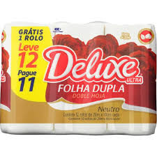 PAPEL HIGIENICO DELUXE FOLHA DUPLA 20M NEUTRO 6XL12P11