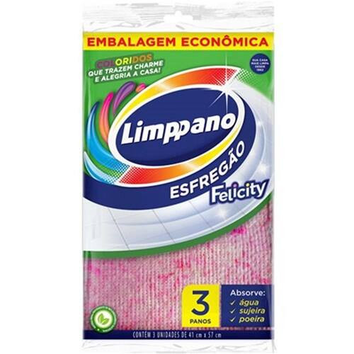 Pano Esfregão Limppano Felicity Embalagem 3 Un