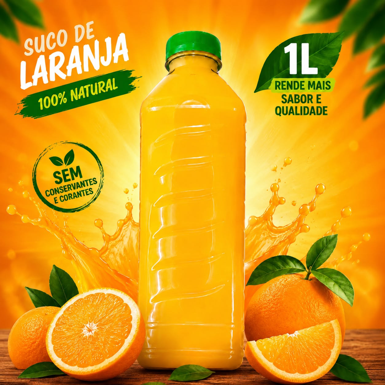 Suco de Laranja 100% Natural – 1 Litro