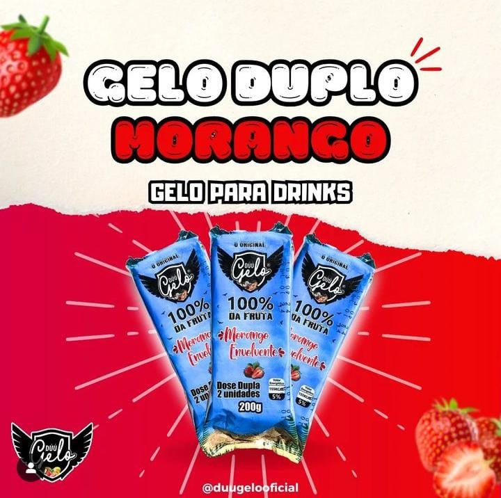GELO MORANGO DUU GELO SACHE 200G